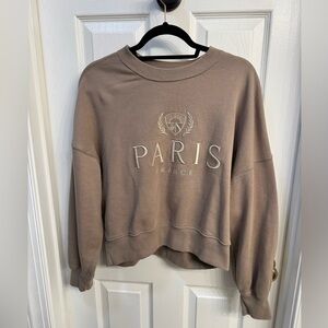 Abercrombie & Fitch Paris Cropped Sweatshirt